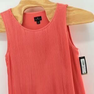 Worthington Dress Womens Large Sleeveless Pleated Midi‎ Tank Summer Party Swing
